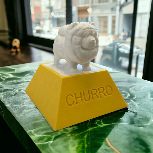 Chow Chow Dog Statue with Custom name
