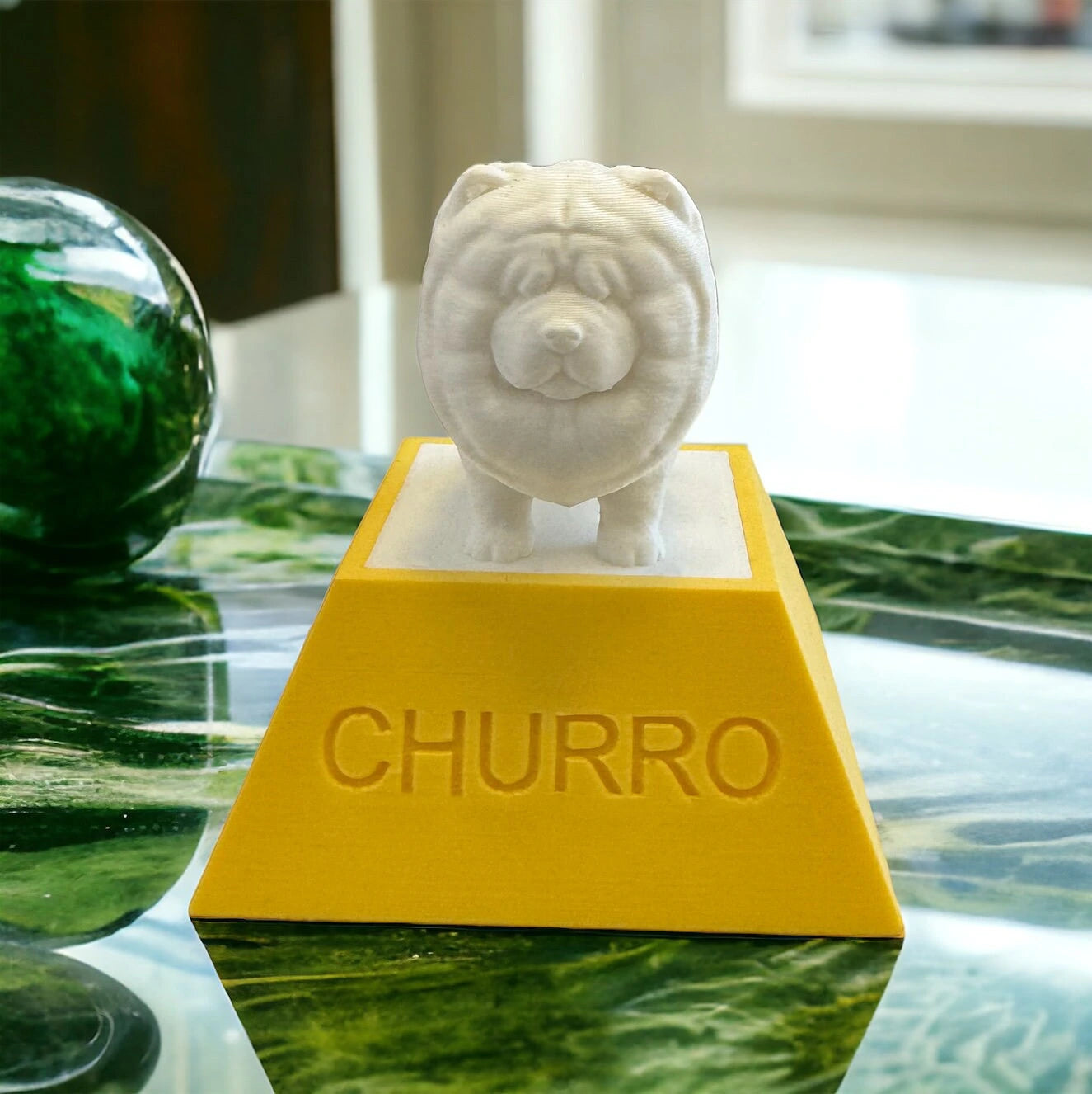 Chow Chow Dog Statue with Custom name